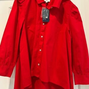 Crown & Ivy Vibrant Red Shirt